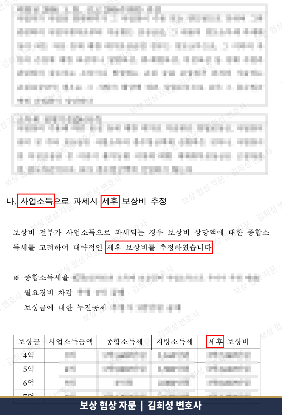 보상협상의견서 3